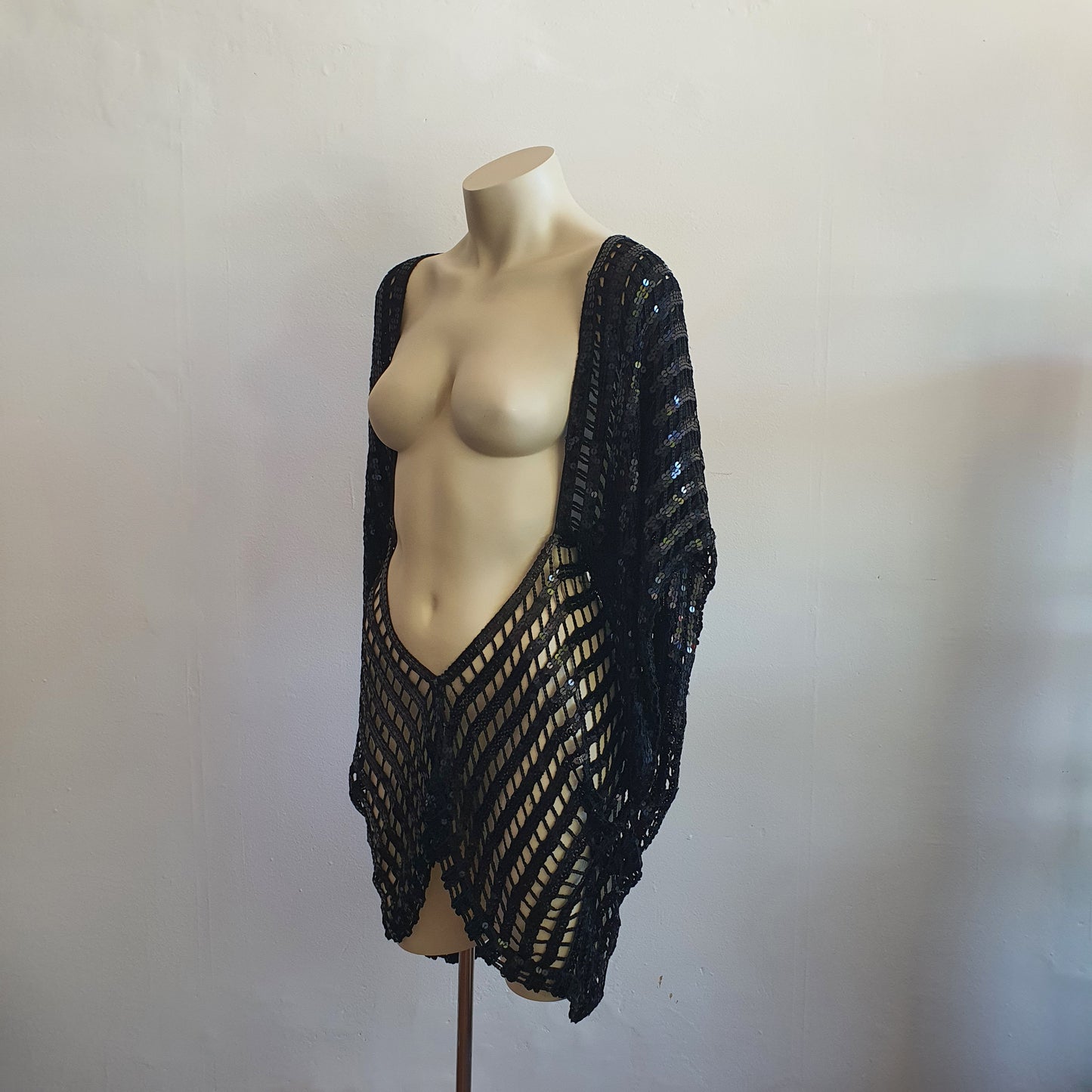 Vintage Sequin Batwing Top/Dress (o/s)