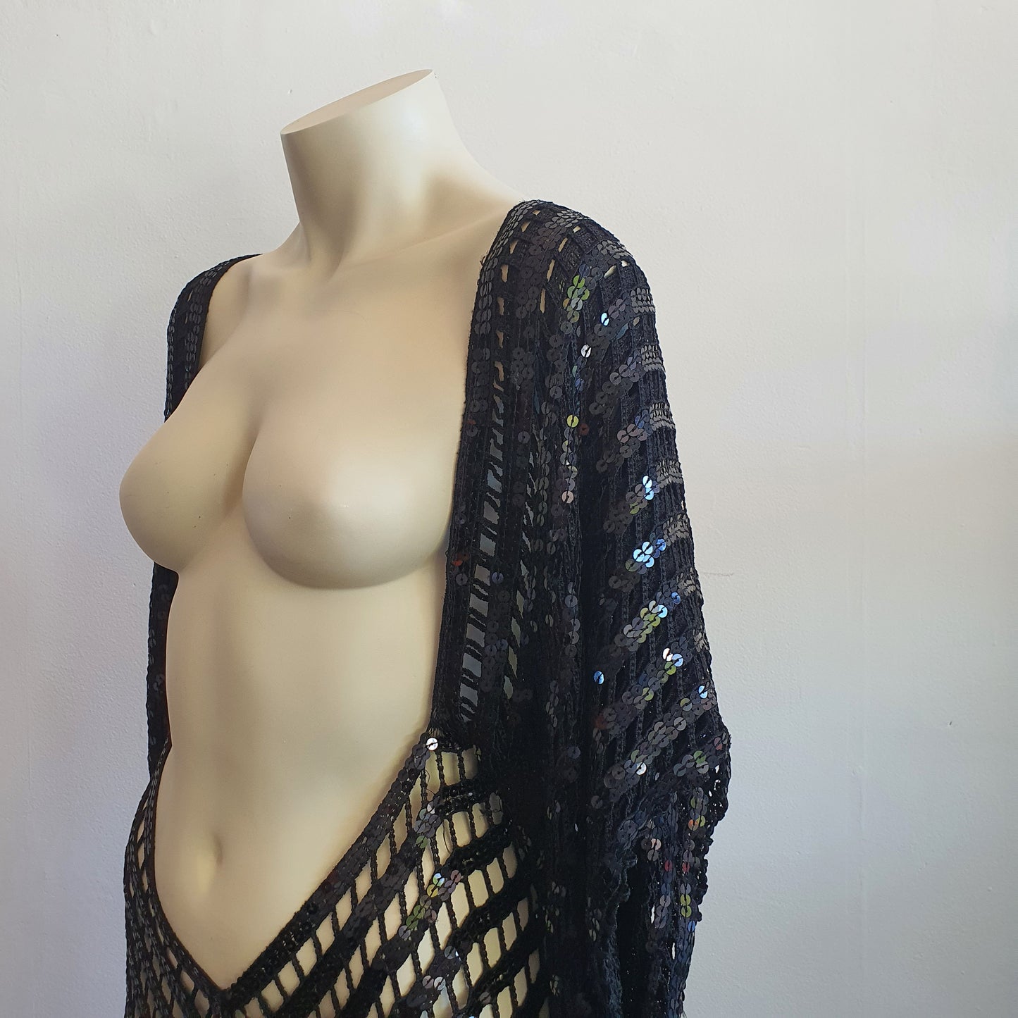 Vintage Sequin Batwing Top/Dress (o/s)