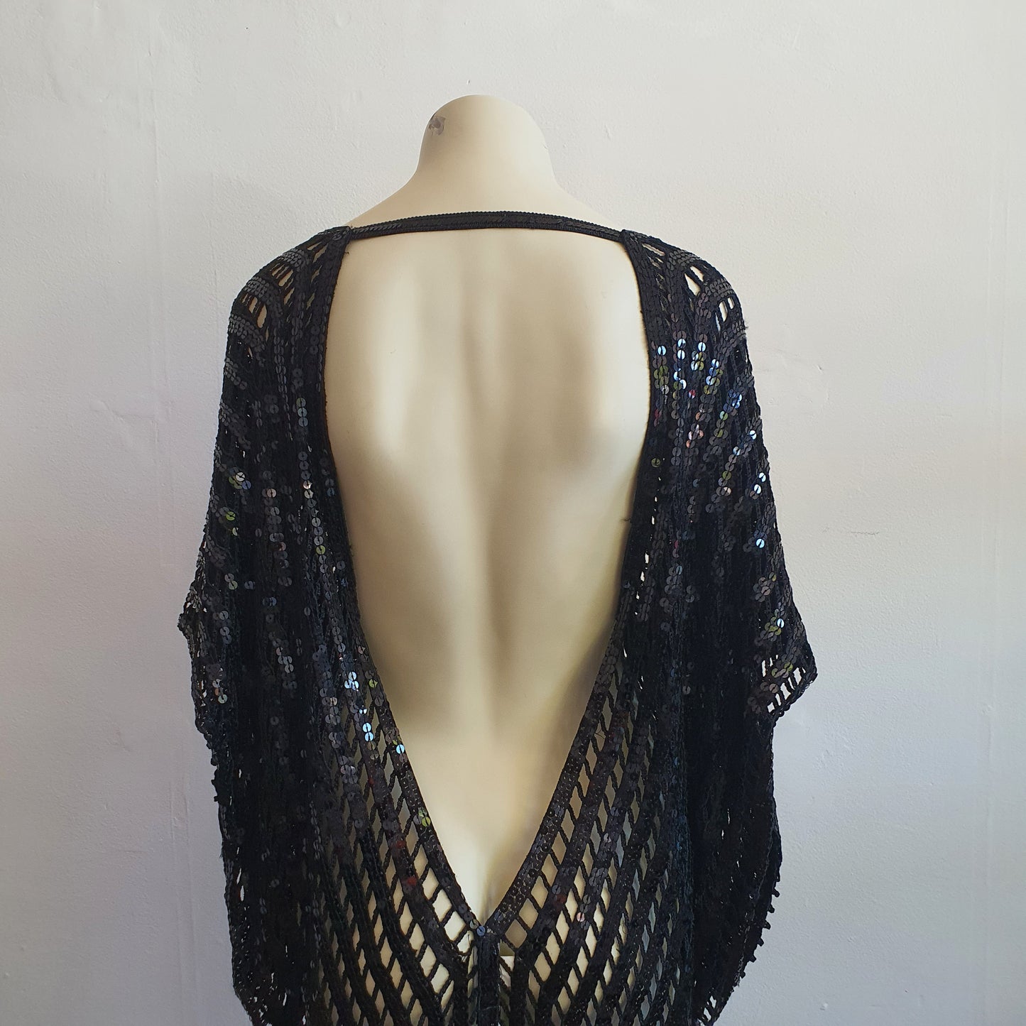 Vintage Sequin Batwing Top/Dress (o/s)