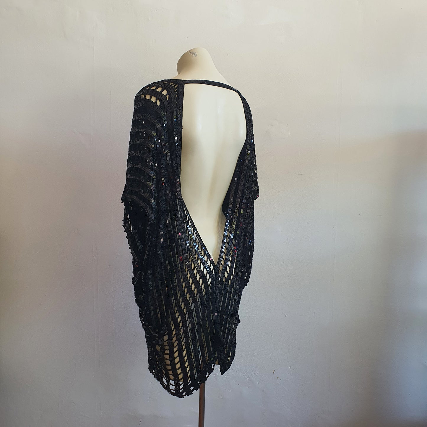 Vintage Sequin Batwing Top/Dress (o/s)