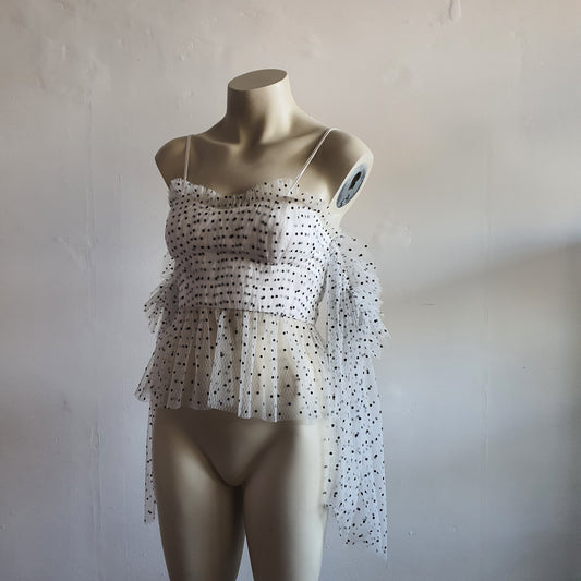 Alice McCall Polka Dot Bare Shoulder Top (6)