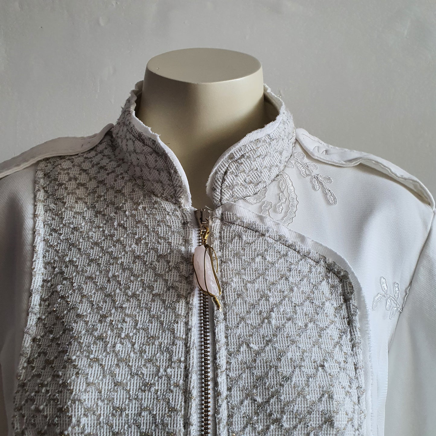 Elisa Cavaletti Cream Embroidered Stone Jacket (16)