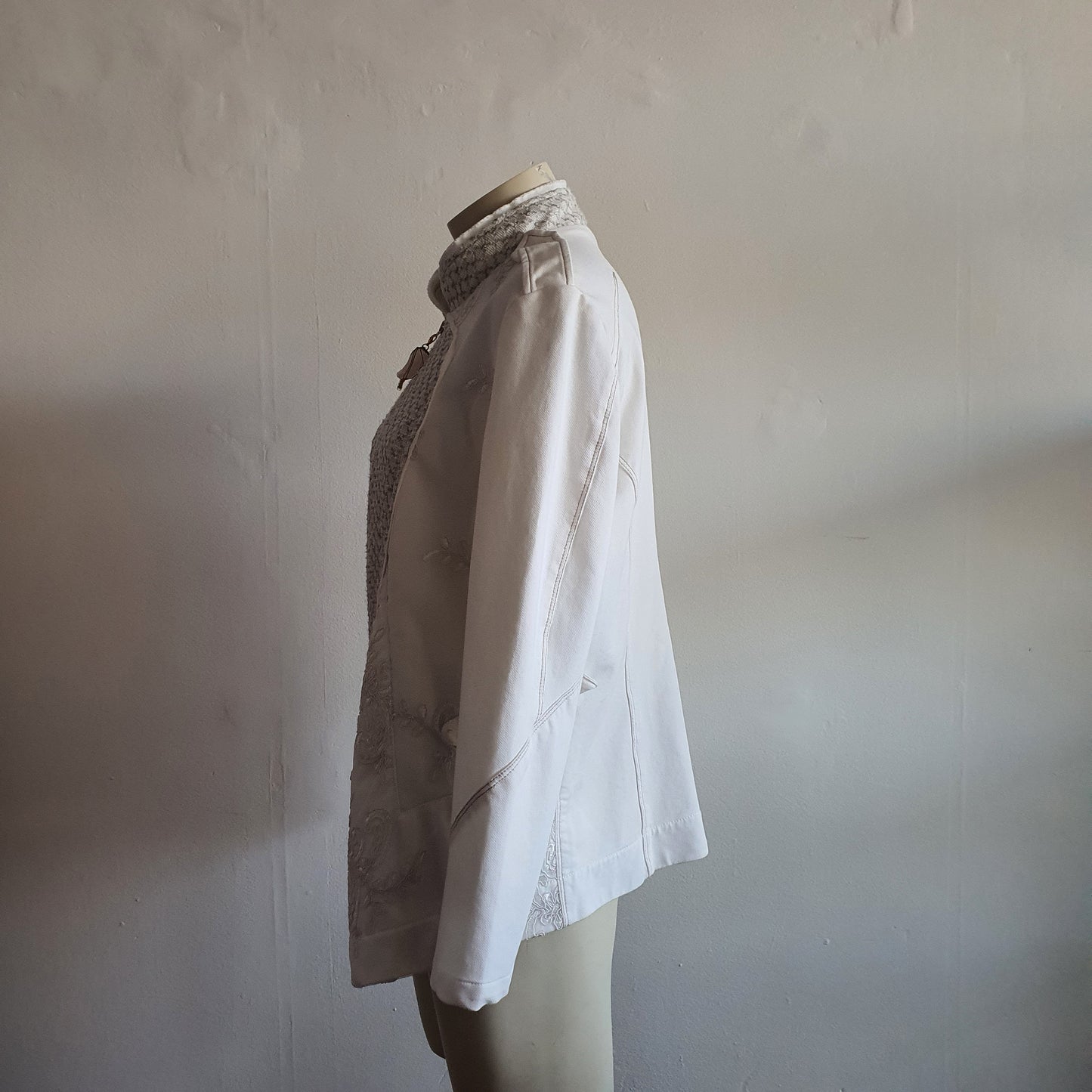 Elisa Cavaletti Cream Embroidered Stone Jacket (16)