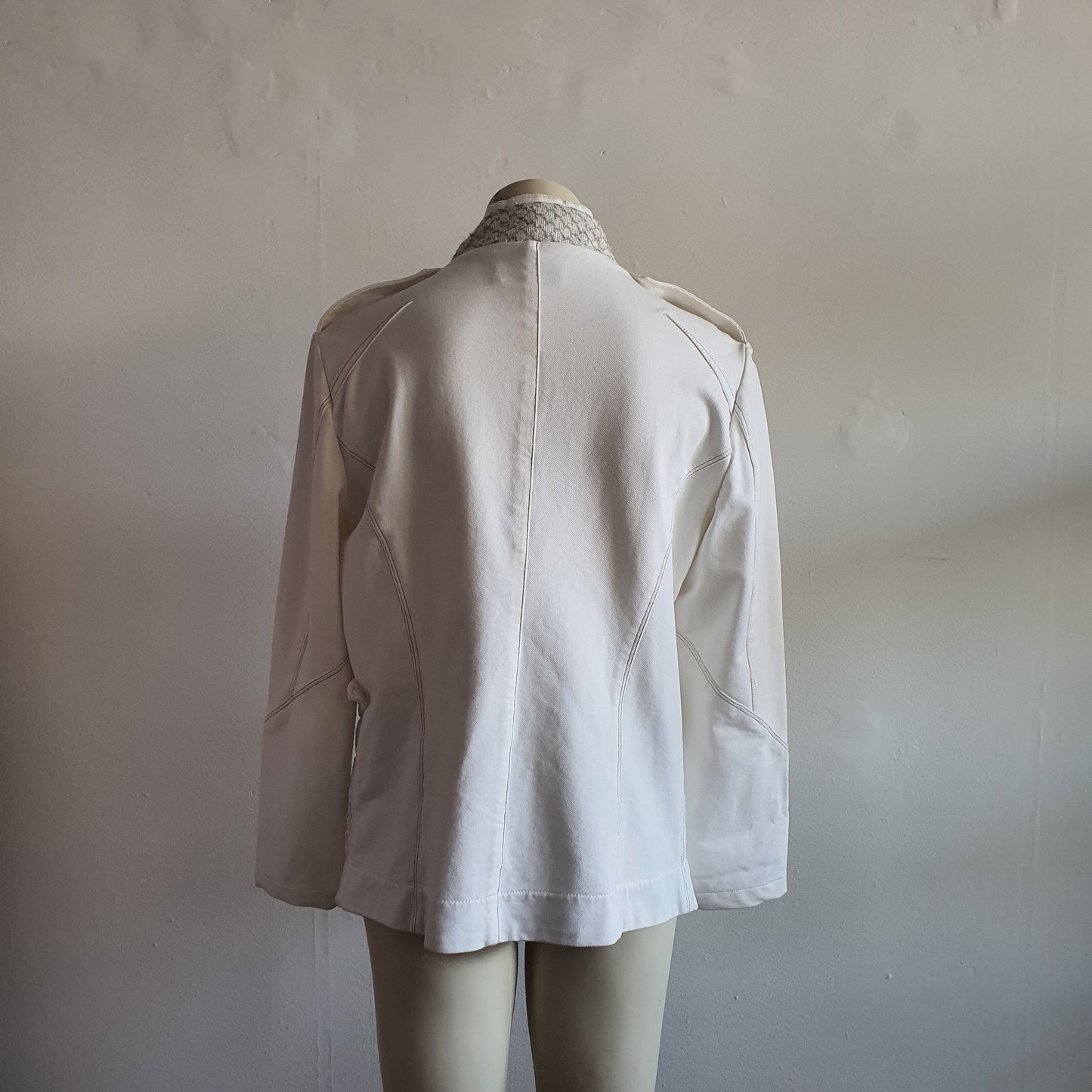 Elisa Cavaletti Cream Embroidered Stone Jacket (16)