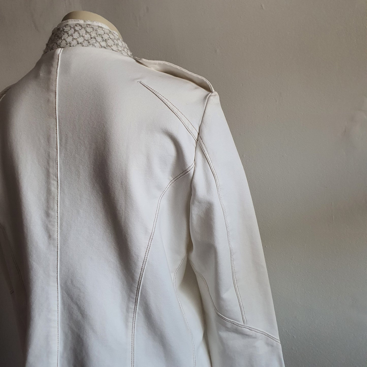 Elisa Cavaletti Cream Embroidered Stone Jacket (16)