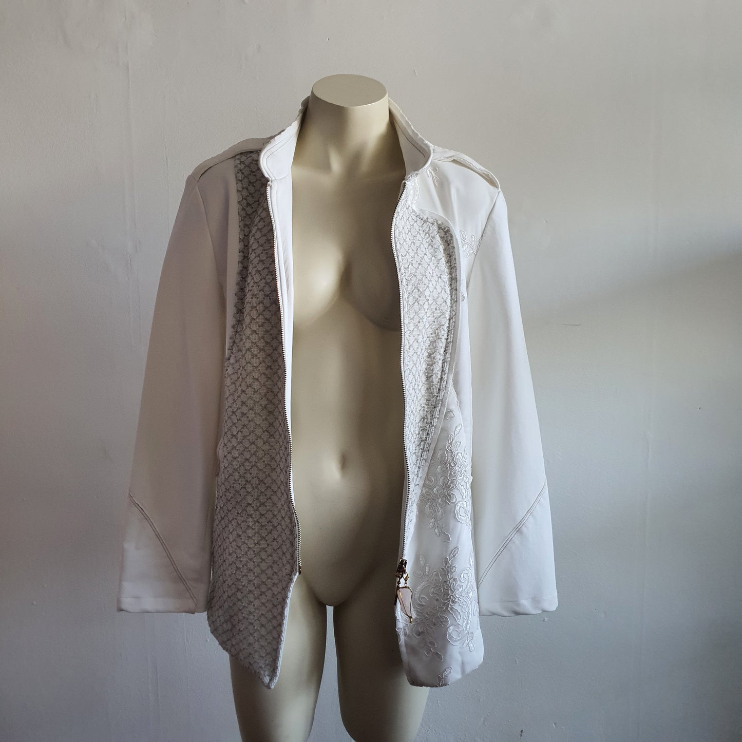 Elisa Cavaletti Cream Embroidered Stone Jacket (16)