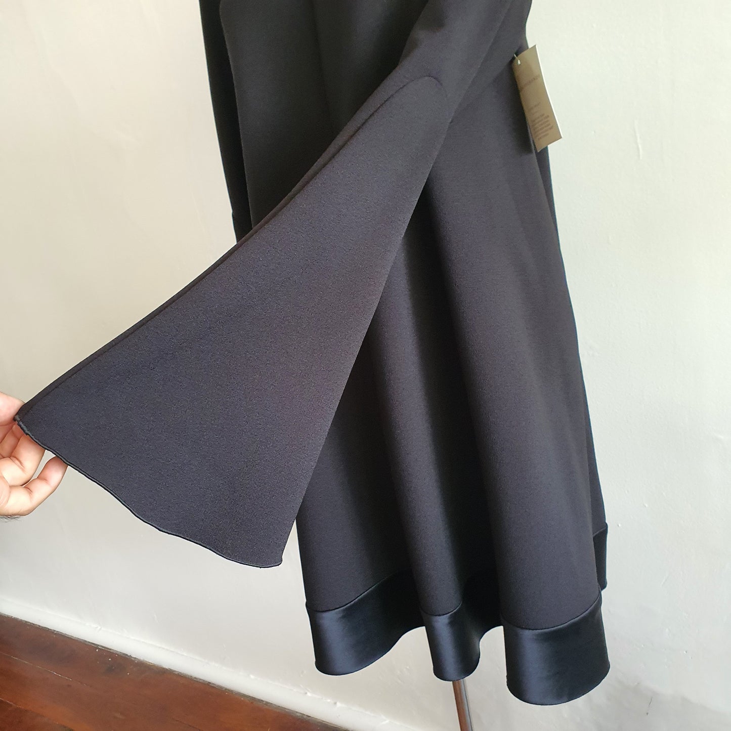Ellery Black Crepe Silk Contrast Dress (14)