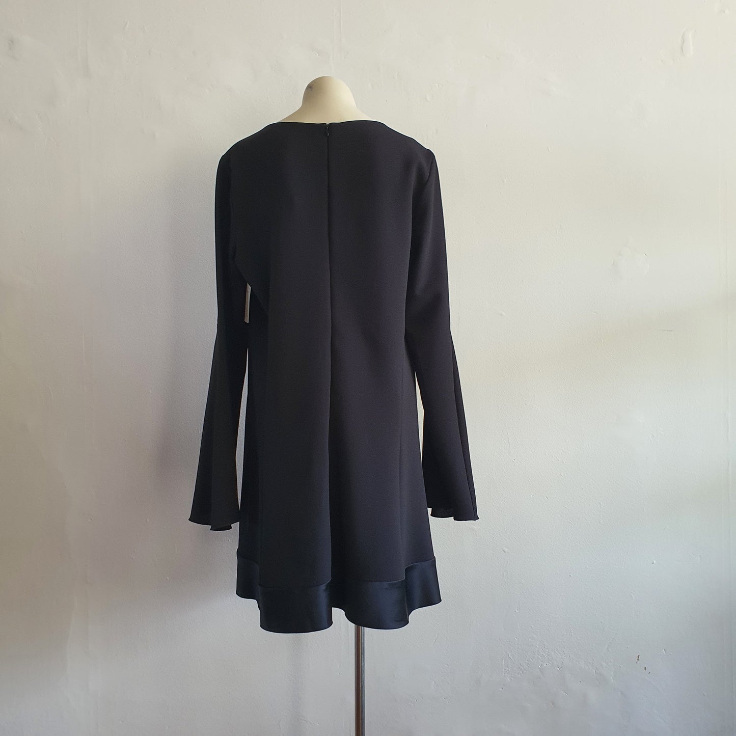 Ellery Black Crepe Silk Contrast Dress (14)