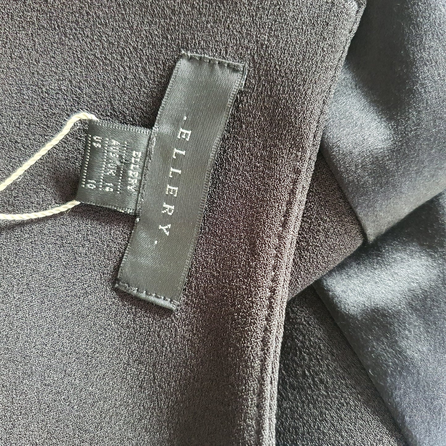 Ellery Black Crepe Silk Contrast Dress (14)