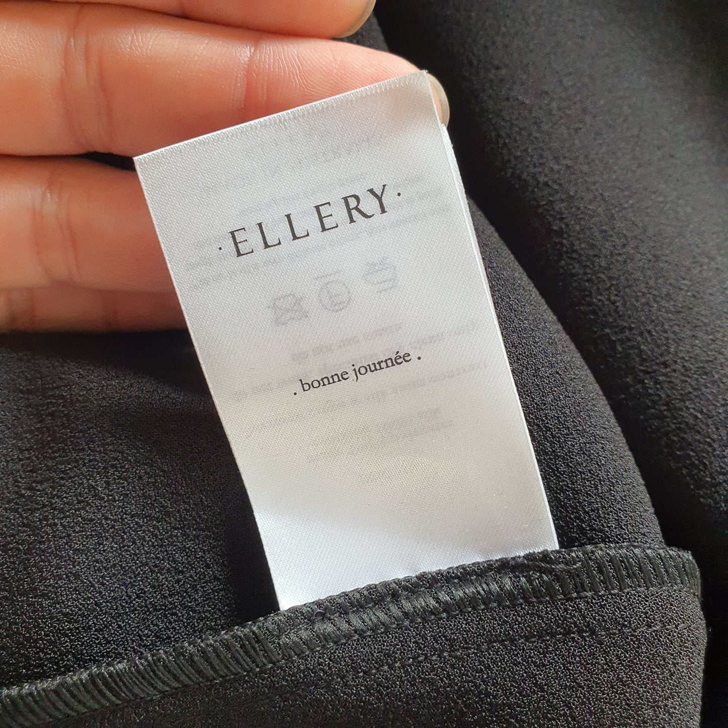 Ellery Black Crepe Silk Contrast Dress (14)