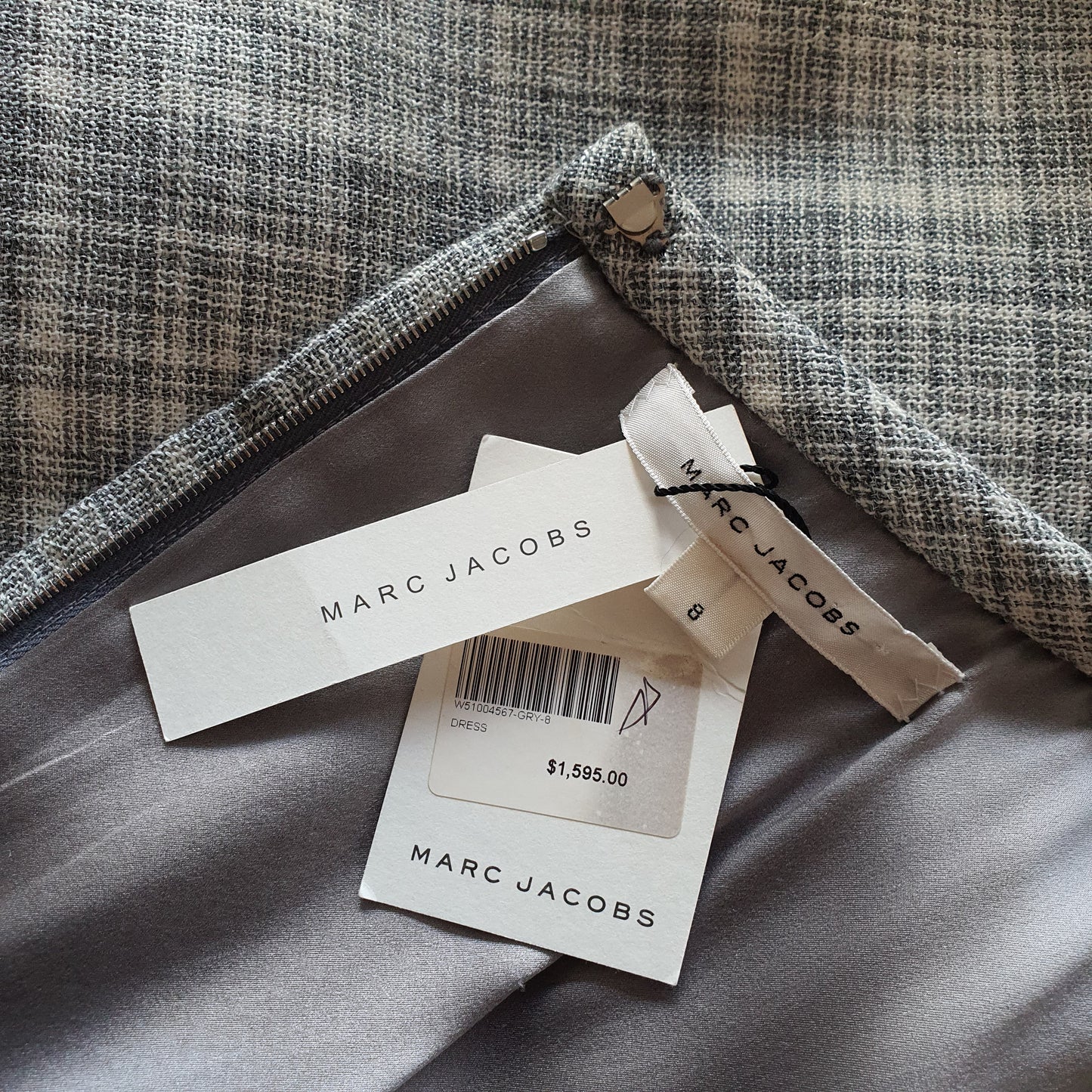 Marc Jacobs Bustier Wool Check Dress (8)