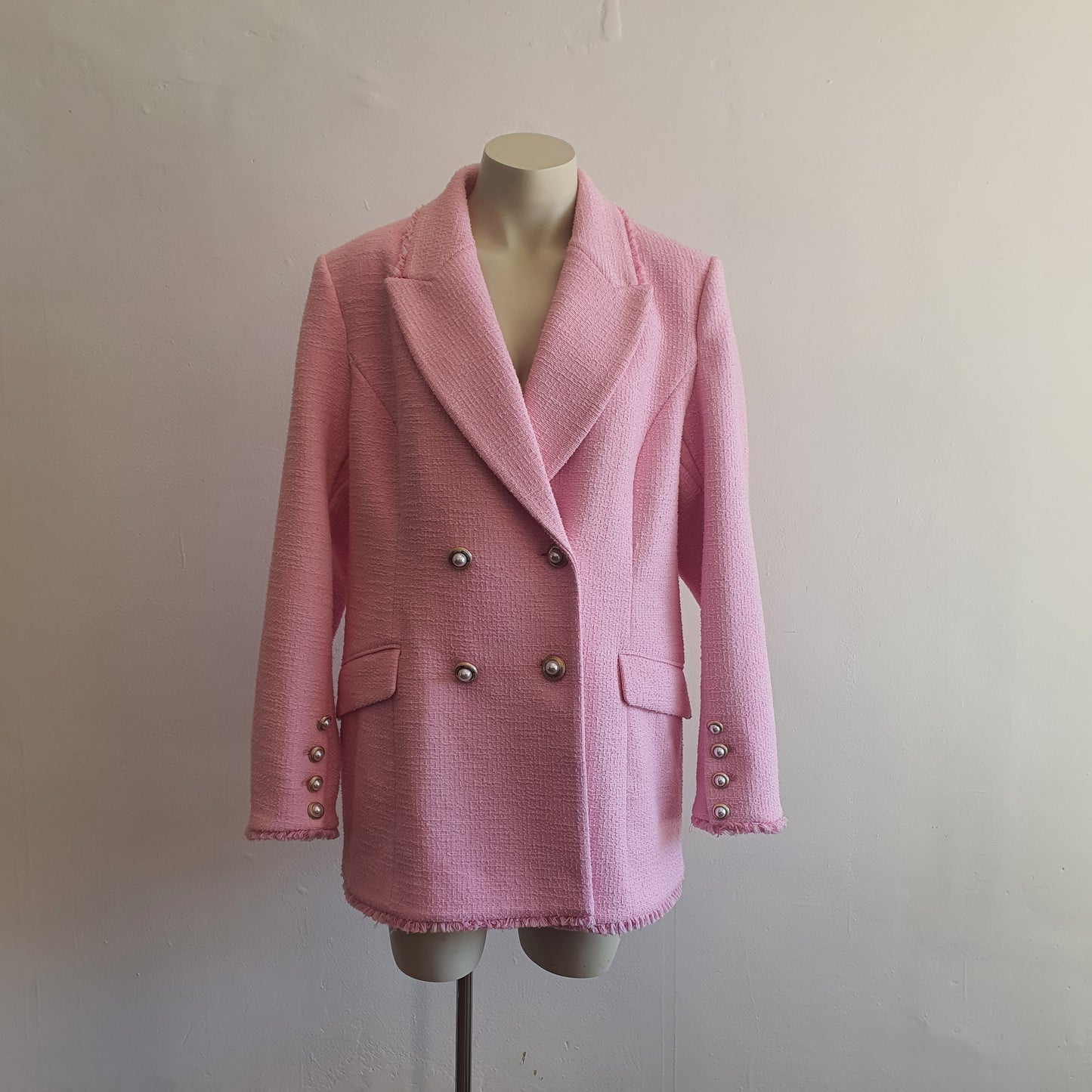 Rebecca Vallance Barbie Pink Tweed Jacket BNWT (16)