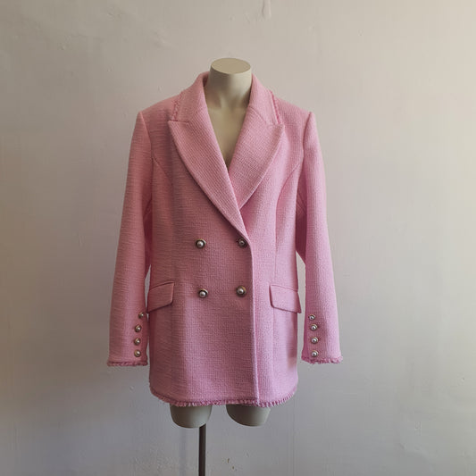 Rebecca Vallance Barbie Pink Tweed Jacket BNWT (16)