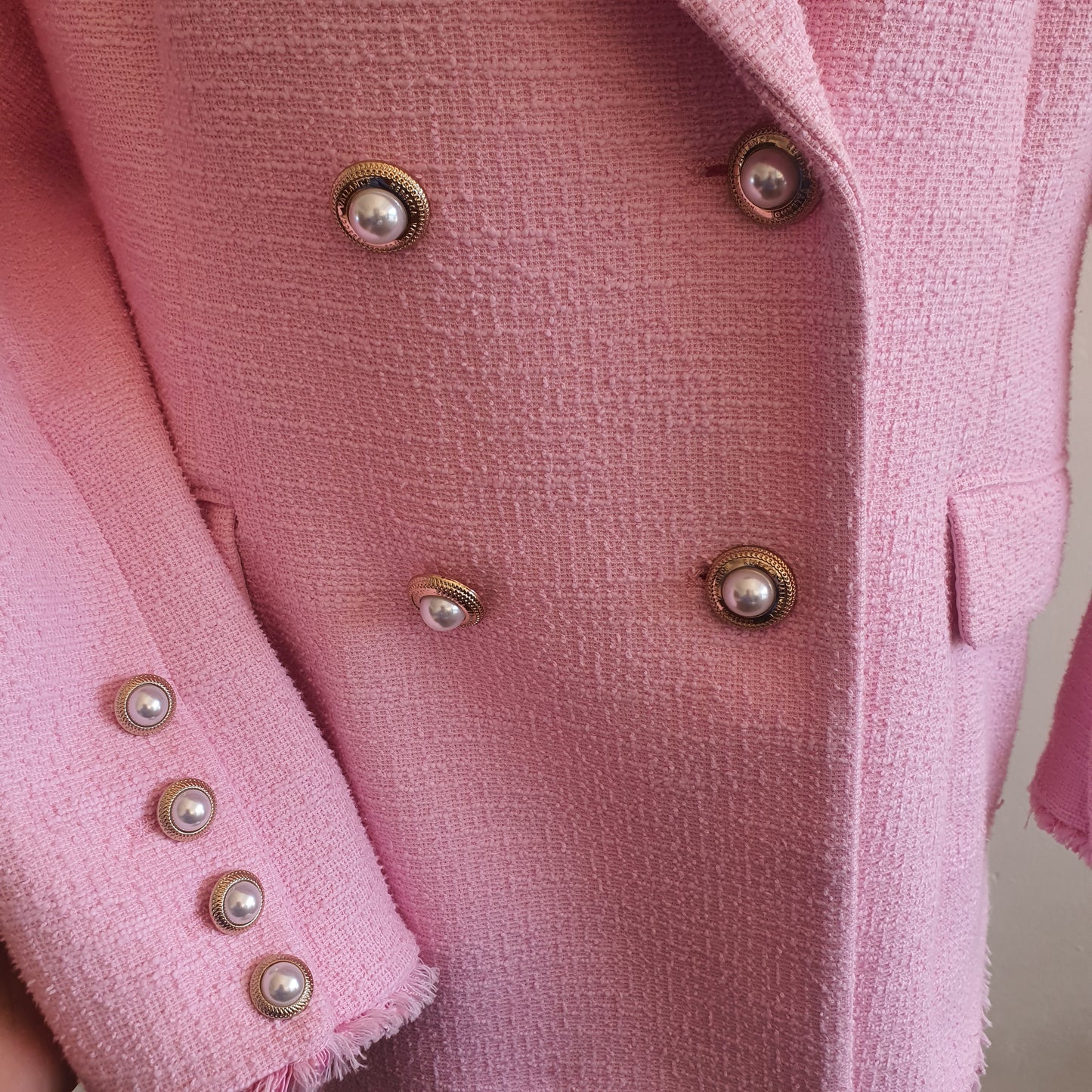 Rebecca Vallance Barbie Pink Tweed Jacket BNWT (16)