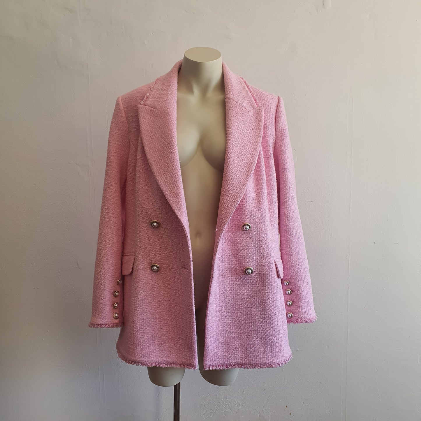 Rebecca Vallance Barbie Pink Tweed Jacket BNWT (16)