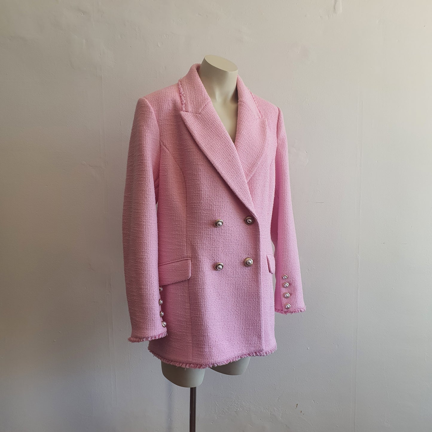 Rebecca Vallance Barbie Pink Tweed Jacket BNWT (16)