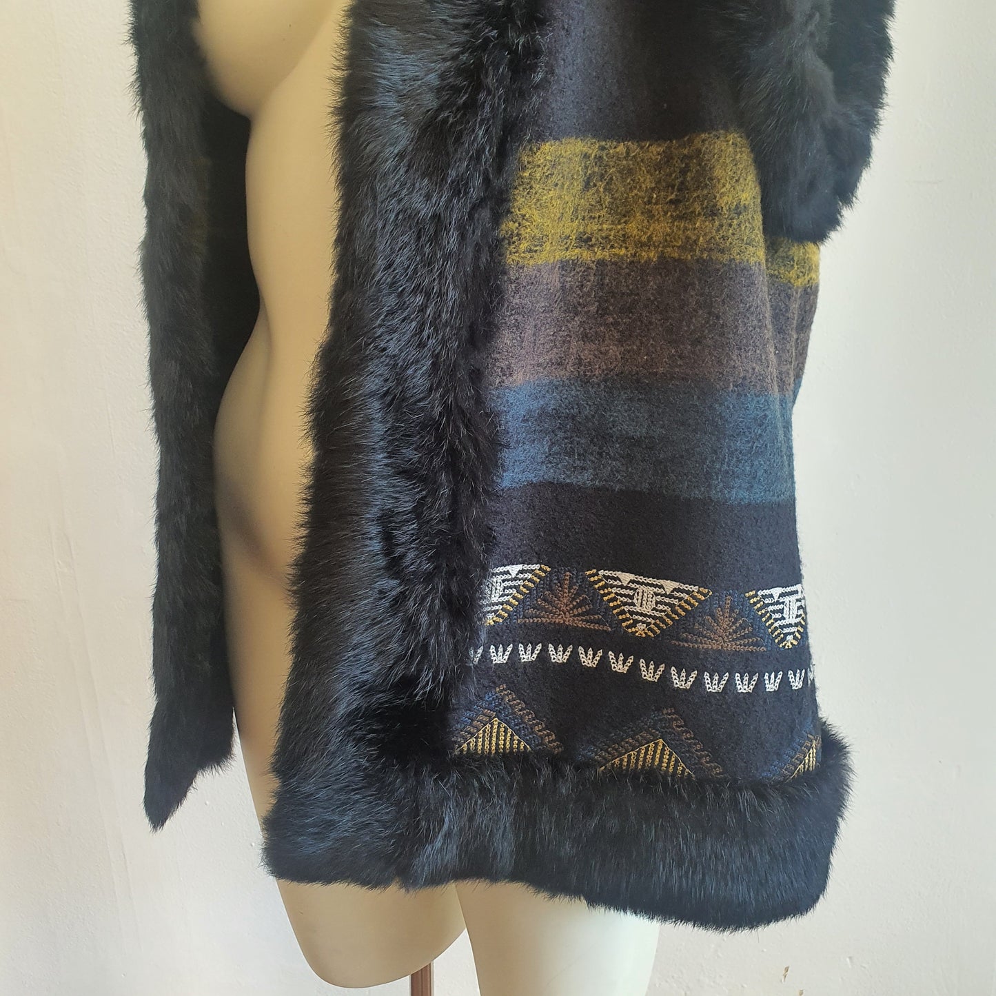 Diane Von Furstenberg Fur Trim Gillet (M)