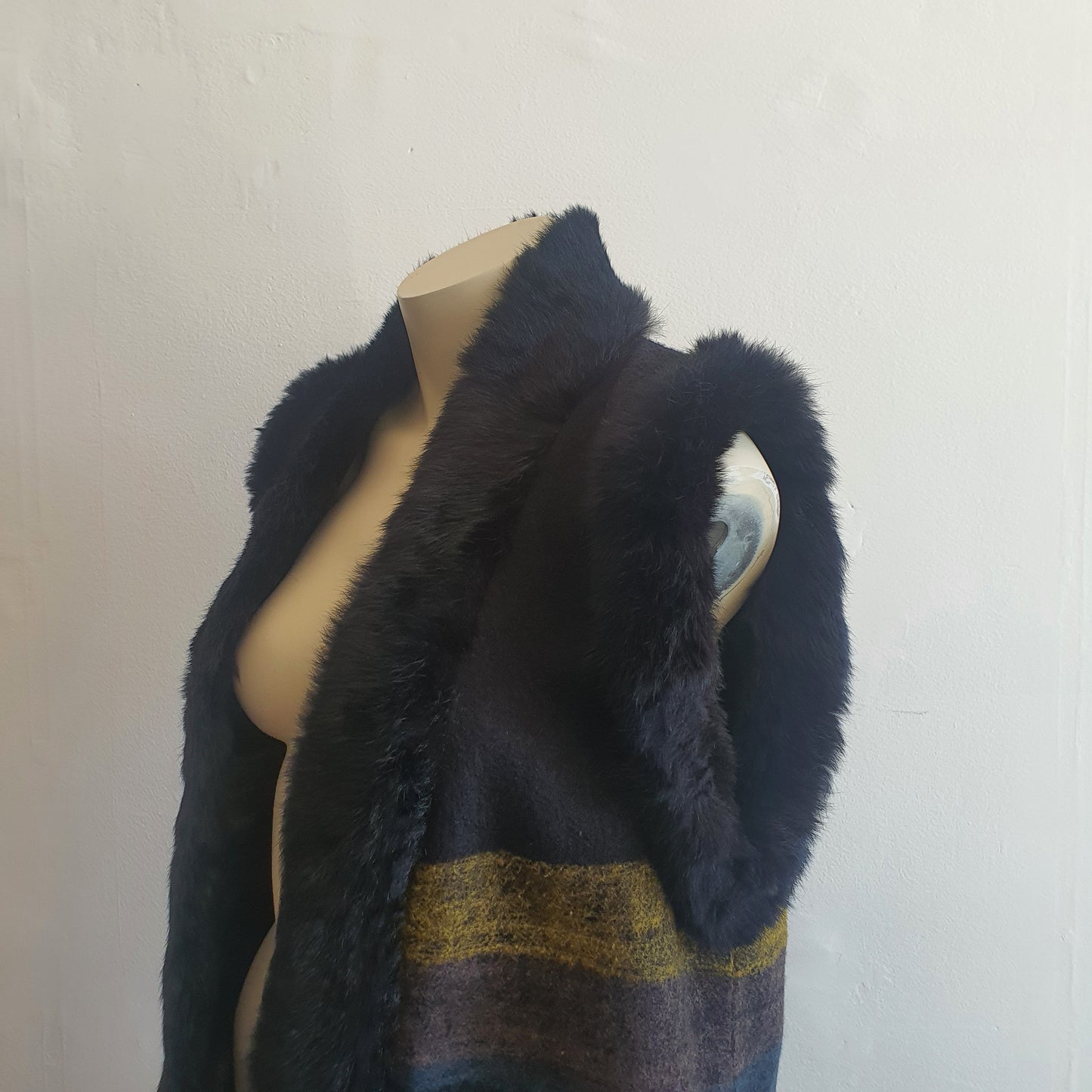 Diane Von Furstenberg Fur Trim Gillet (M)
