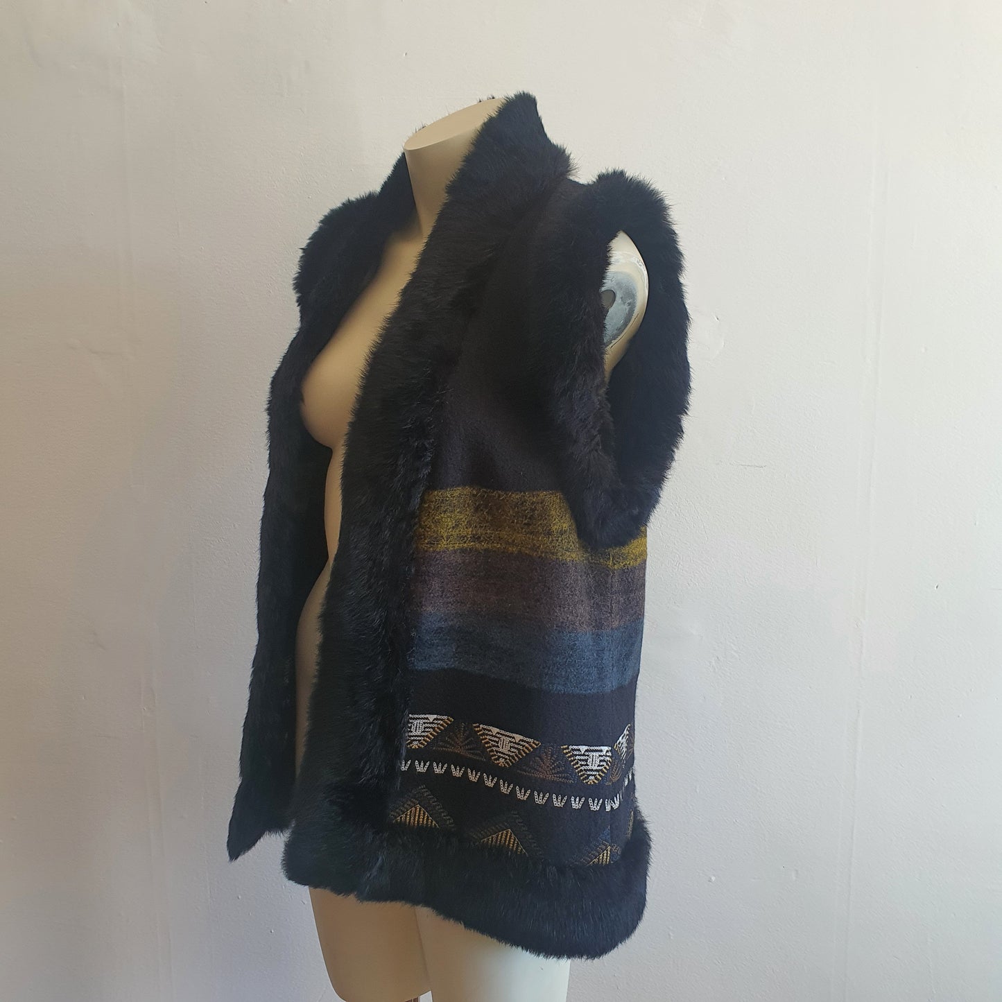 Diane Von Furstenberg Fur Trim Gillet (M)