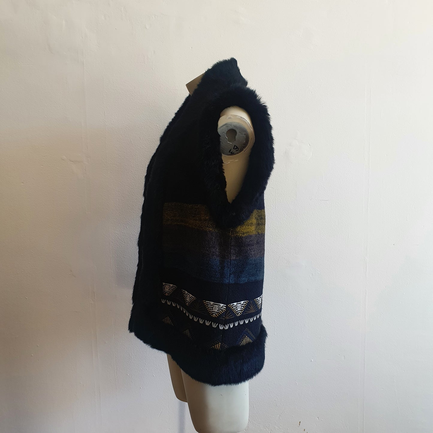Diane Von Furstenberg Fur Trim Gillet (M)