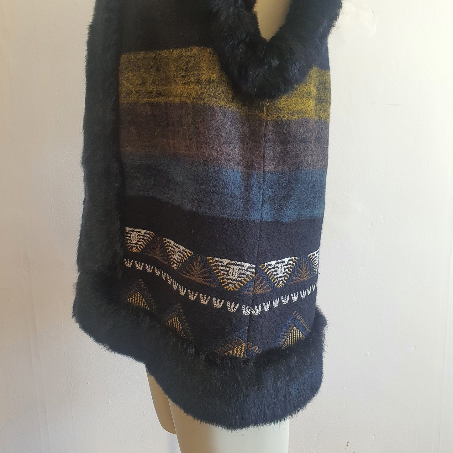 Diane Von Furstenberg Fur Trim Gillet (M)