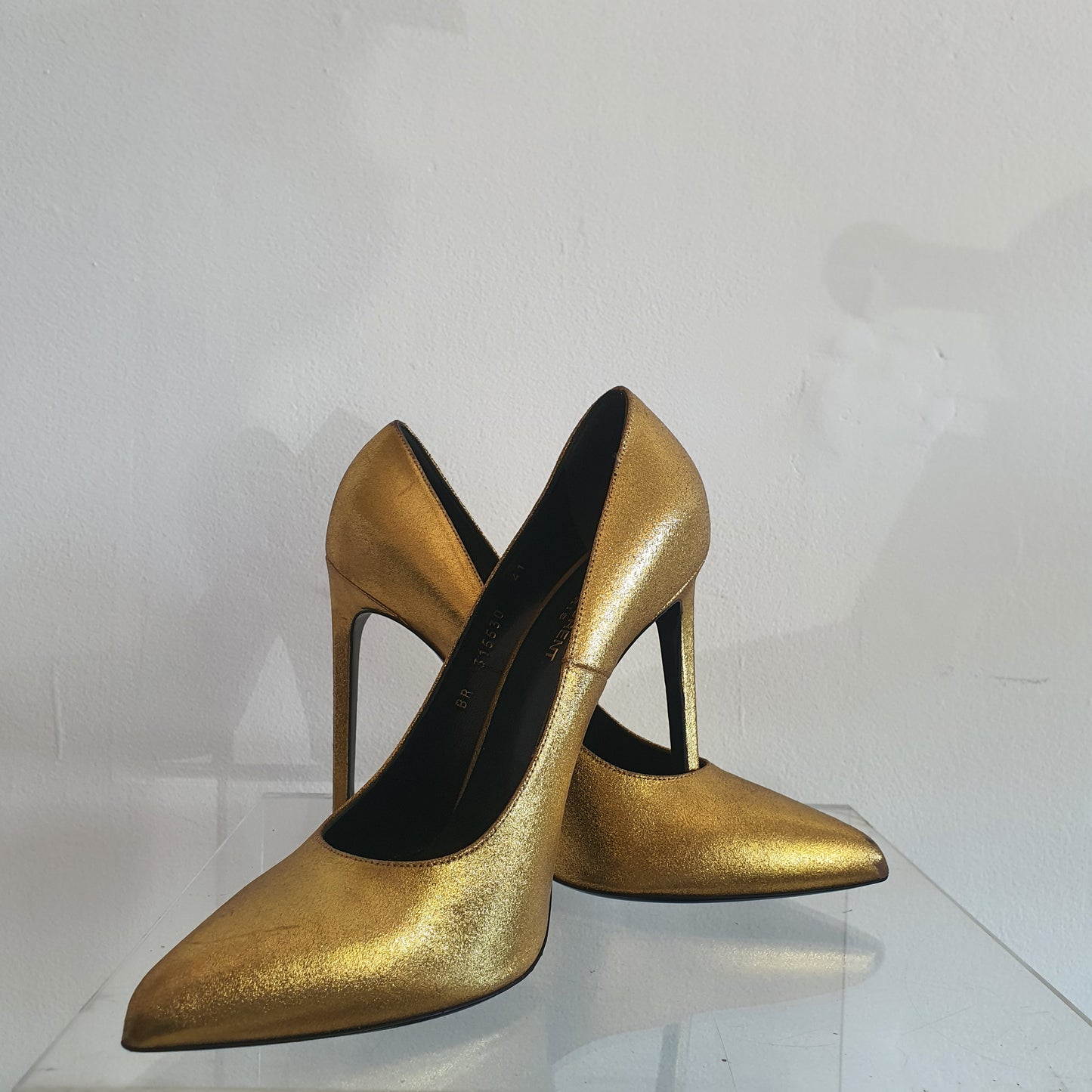 Saint Laurent Gold Zoe Pumps (41)