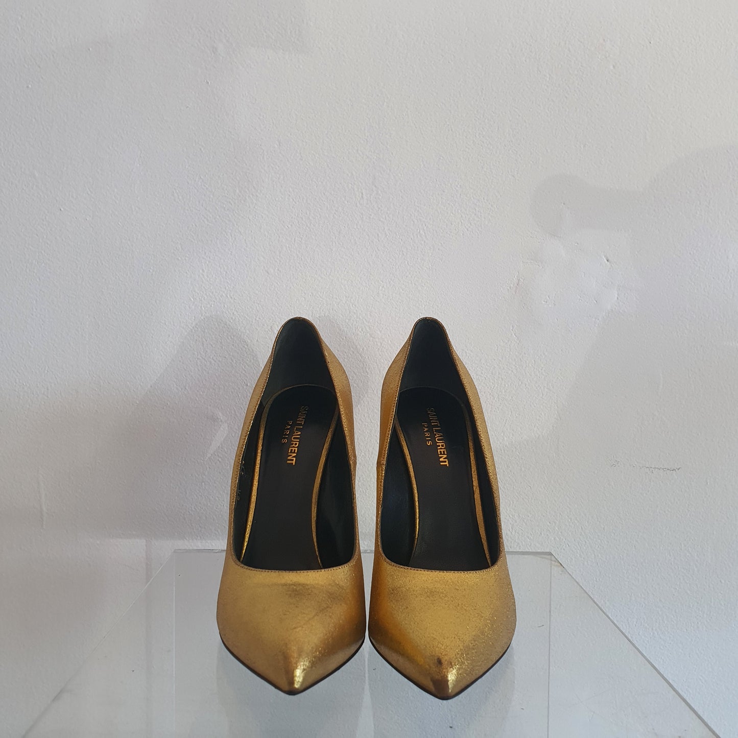 Saint Laurent Gold Zoe Pumps (41)