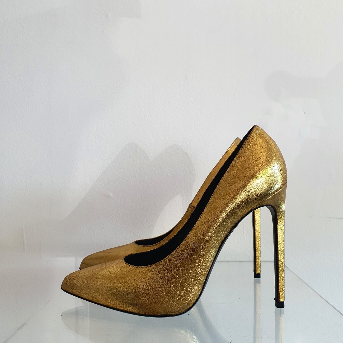 Saint Laurent Gold Zoe Pumps (41)