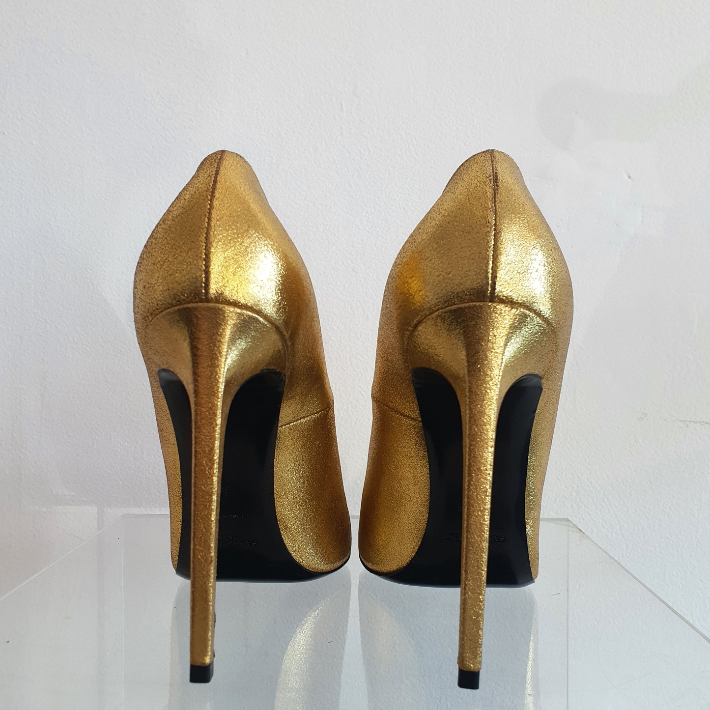 Saint Laurent Gold Zoe Pumps (41)