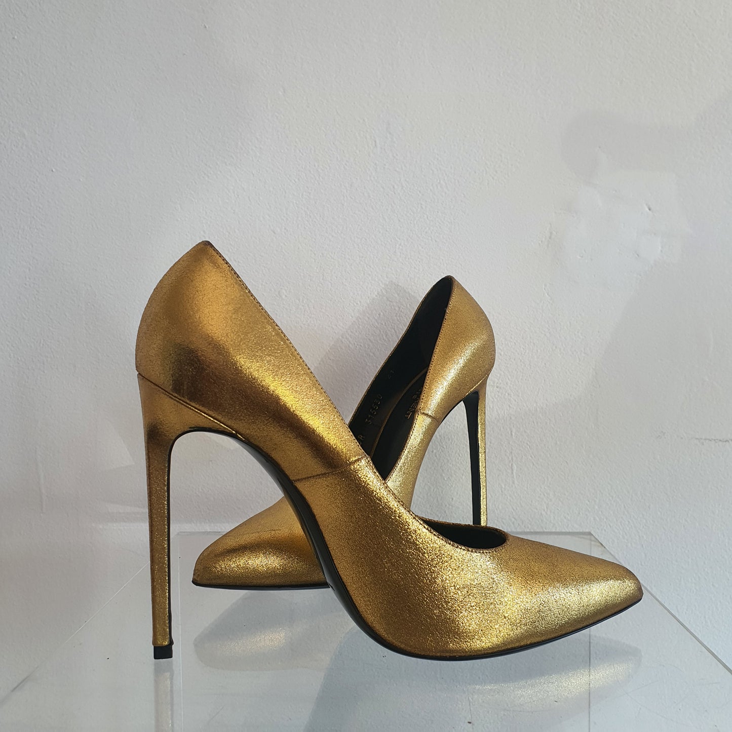 Saint Laurent Gold Zoe Pumps (41)