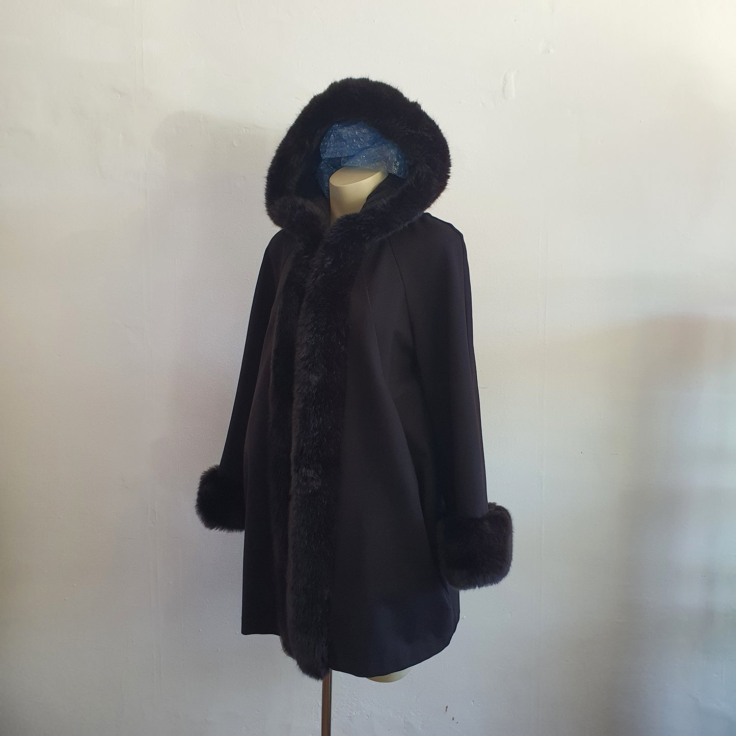 Joseph Ribkoff Black Faux Fur Coat (10)