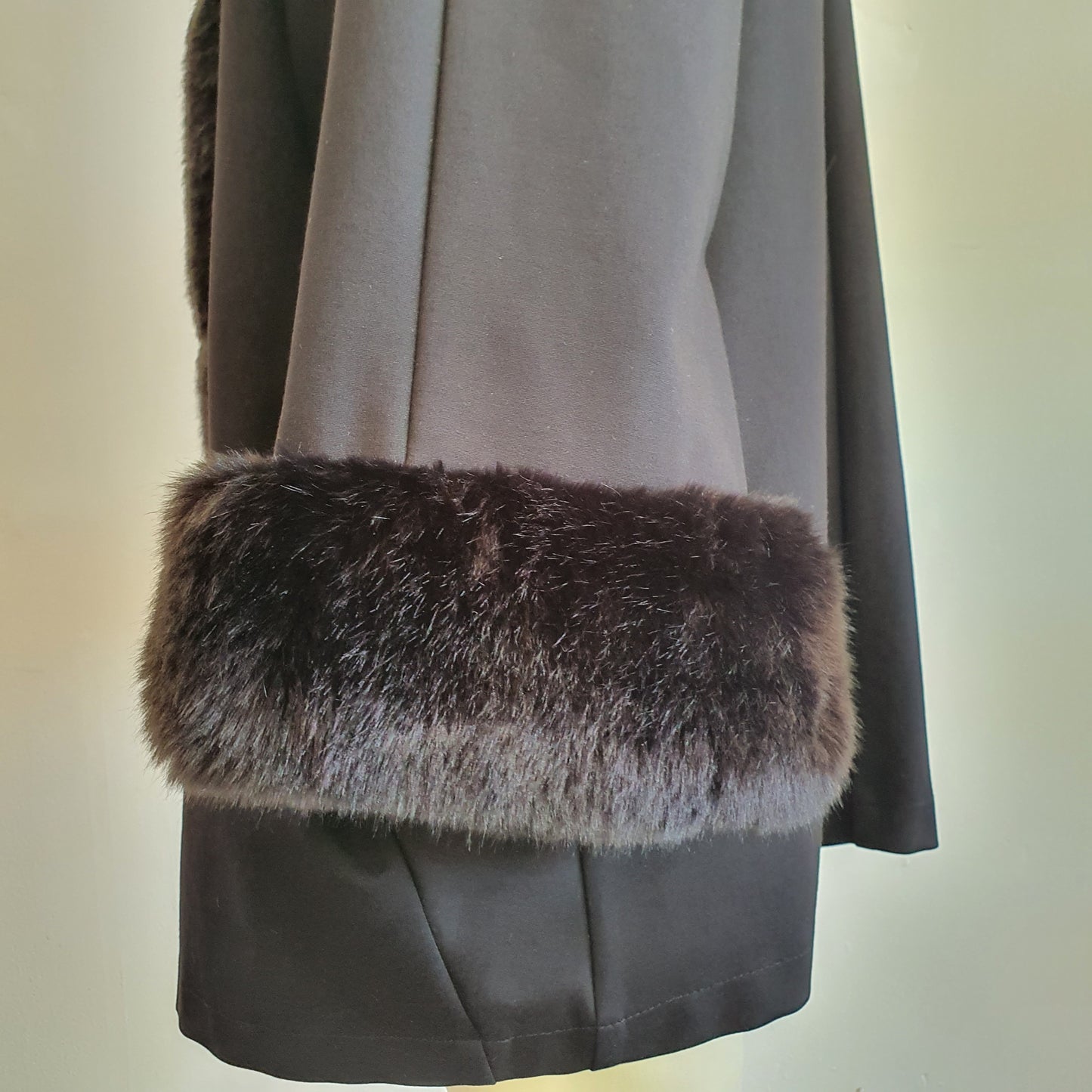 Joseph Ribkoff Black Faux Fur Coat (10)