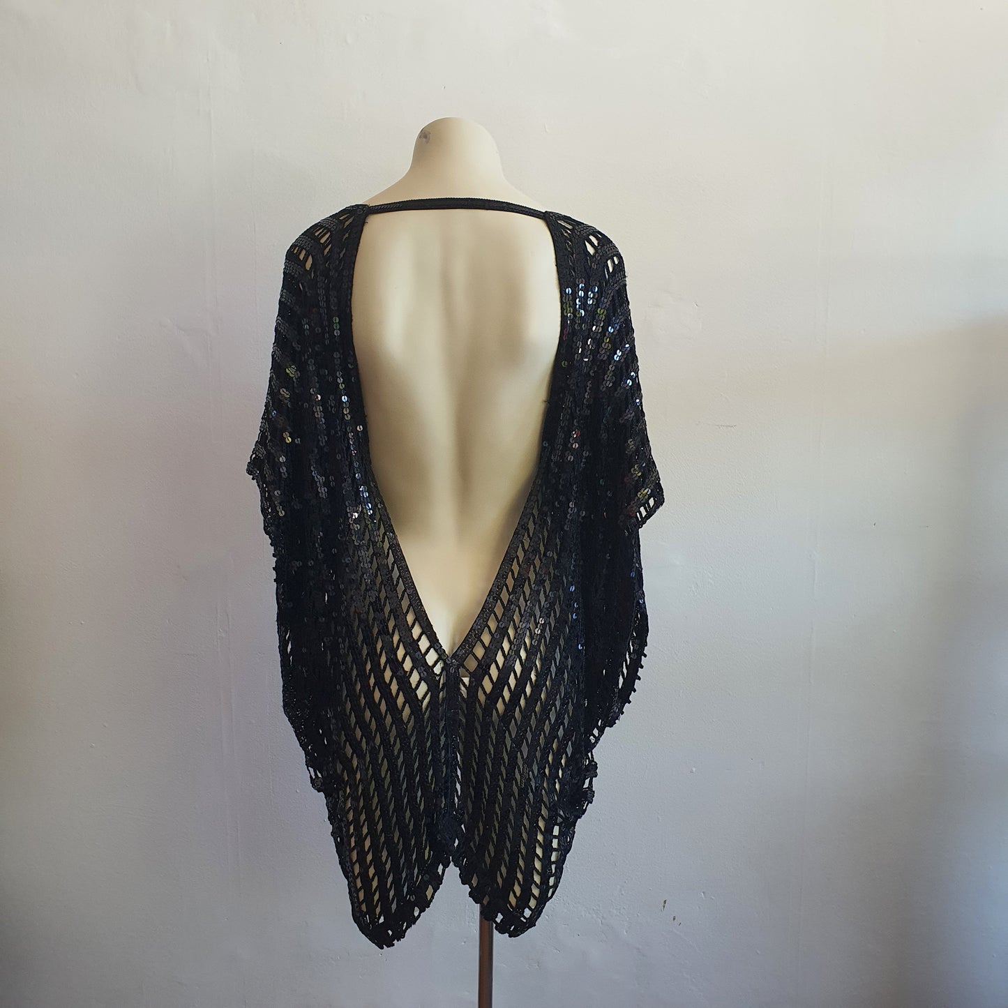 Vintage Sequin Batwing Top/Dress (o/s)