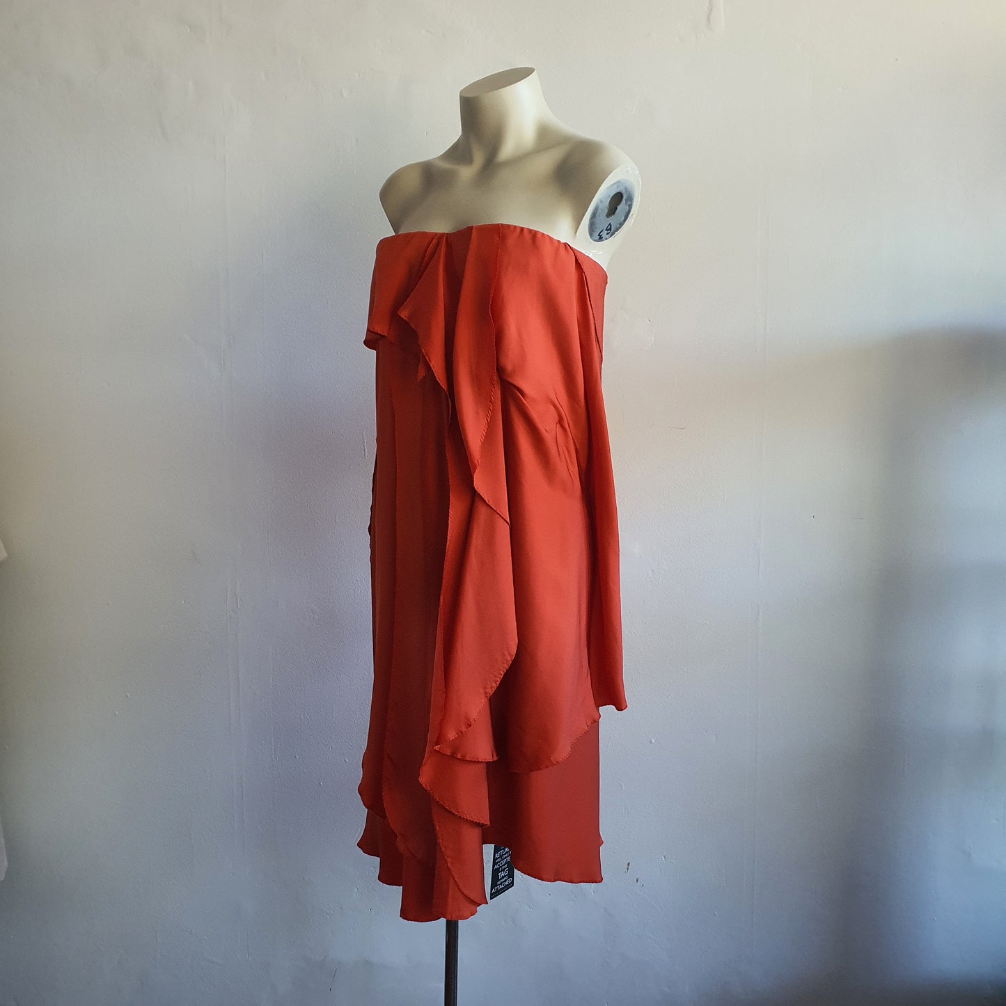 Bottega Veneta Crimson Silk Dress (10)