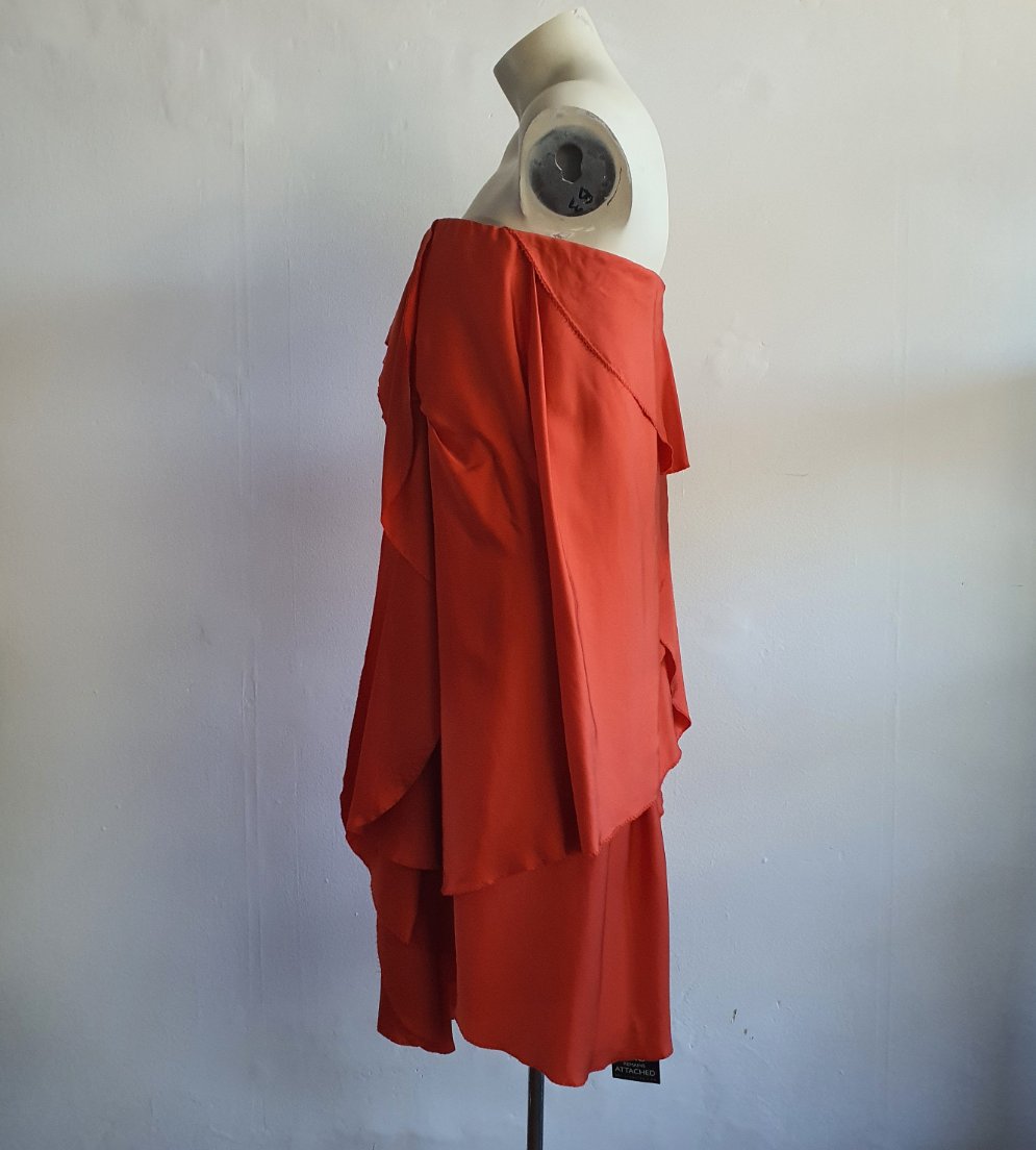 Bottega Veneta Crimson Silk Dress (10)