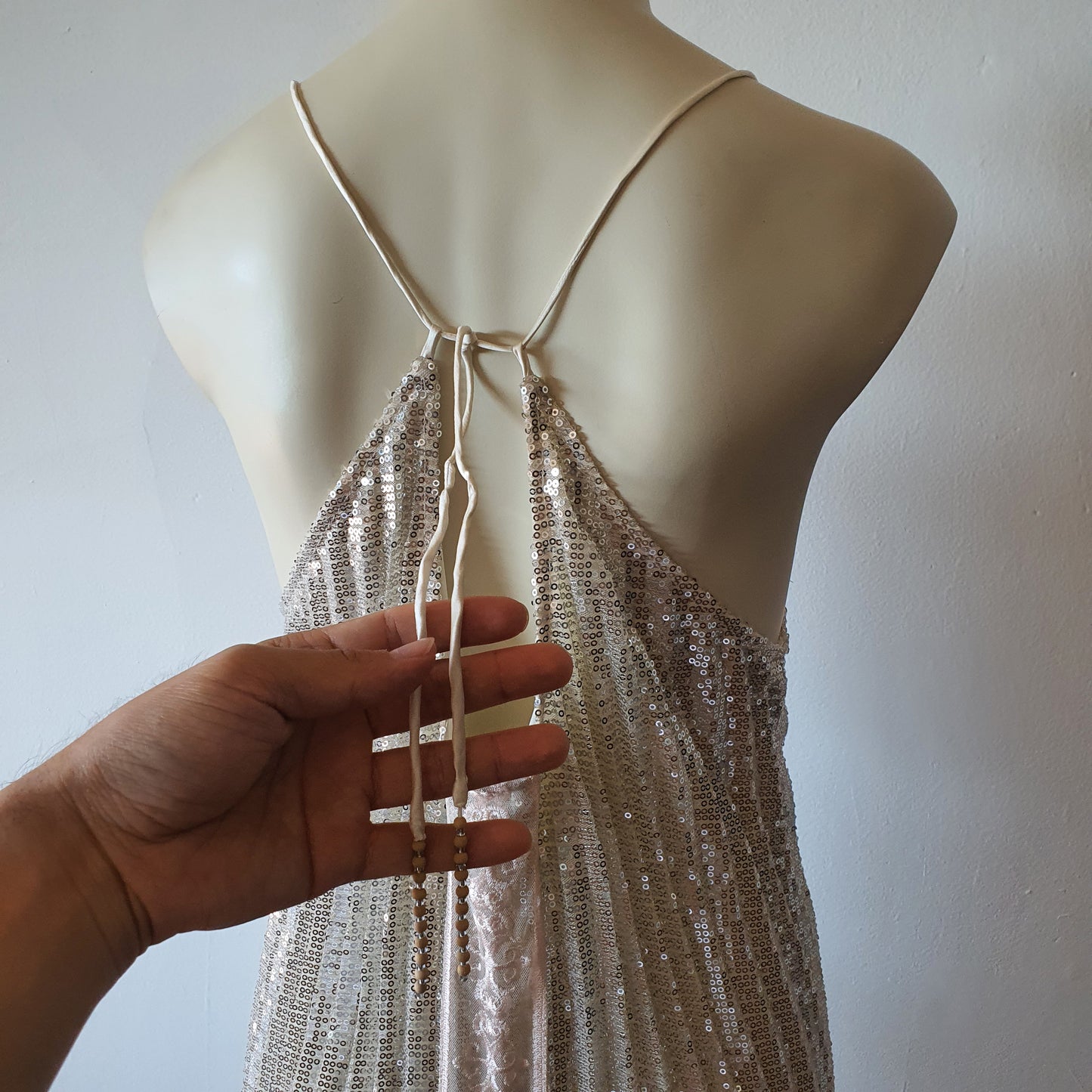 Flannel Coco Cami Tie Silver Tie Dress (12)