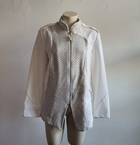 Elisa Cavaletti Cream Embroidered Stone Jacket (16)