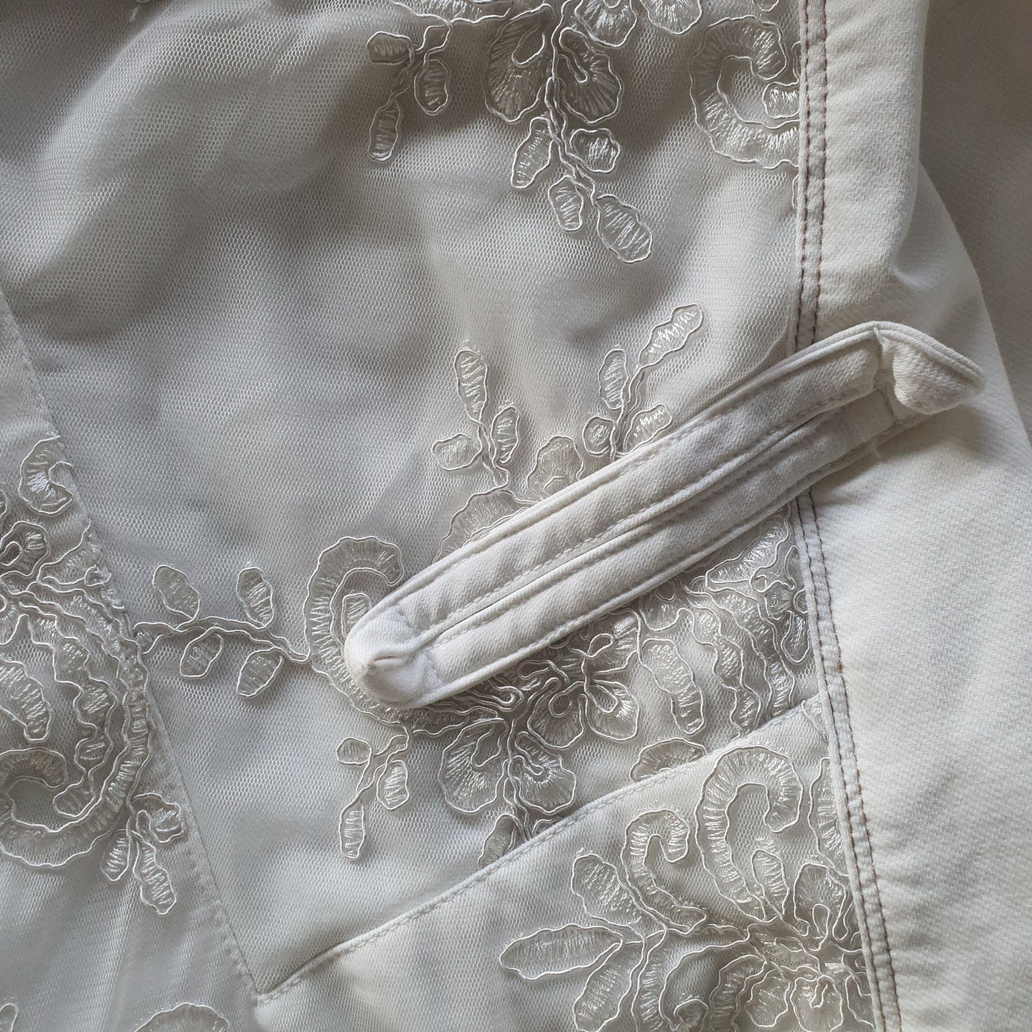 Elisa Cavaletti Cream Embroidered Stone Jacket (16)