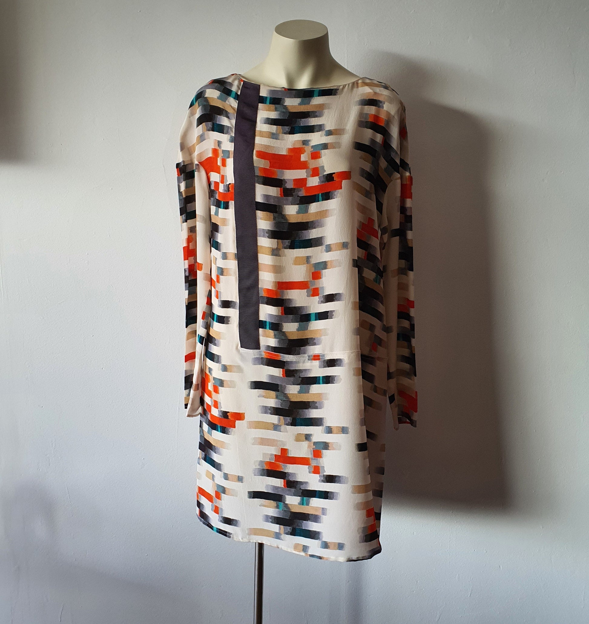 cacharel silk dress Vintage Cacharel Silk Print Dress