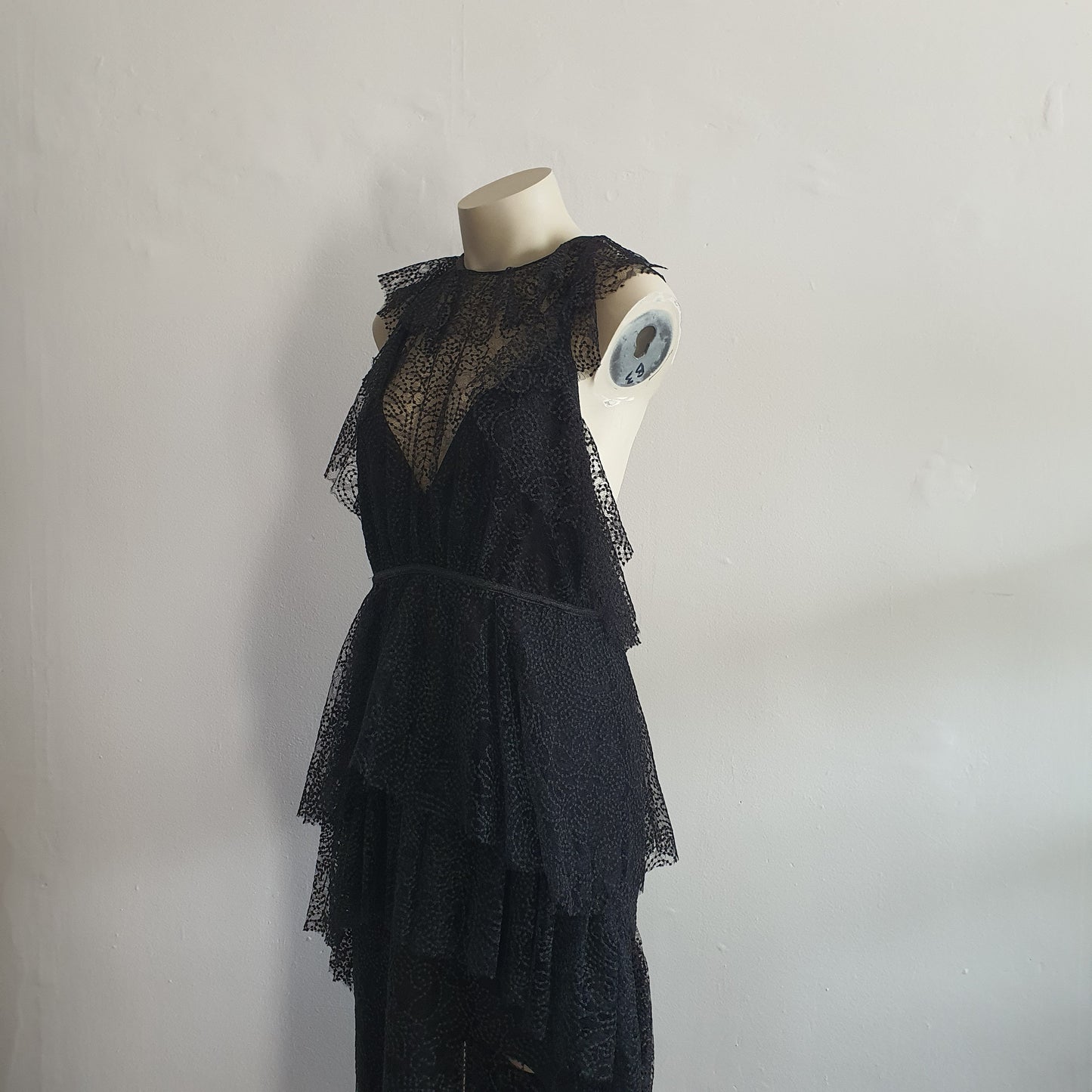 Alice McCall Black Frill Lace Dress (12)