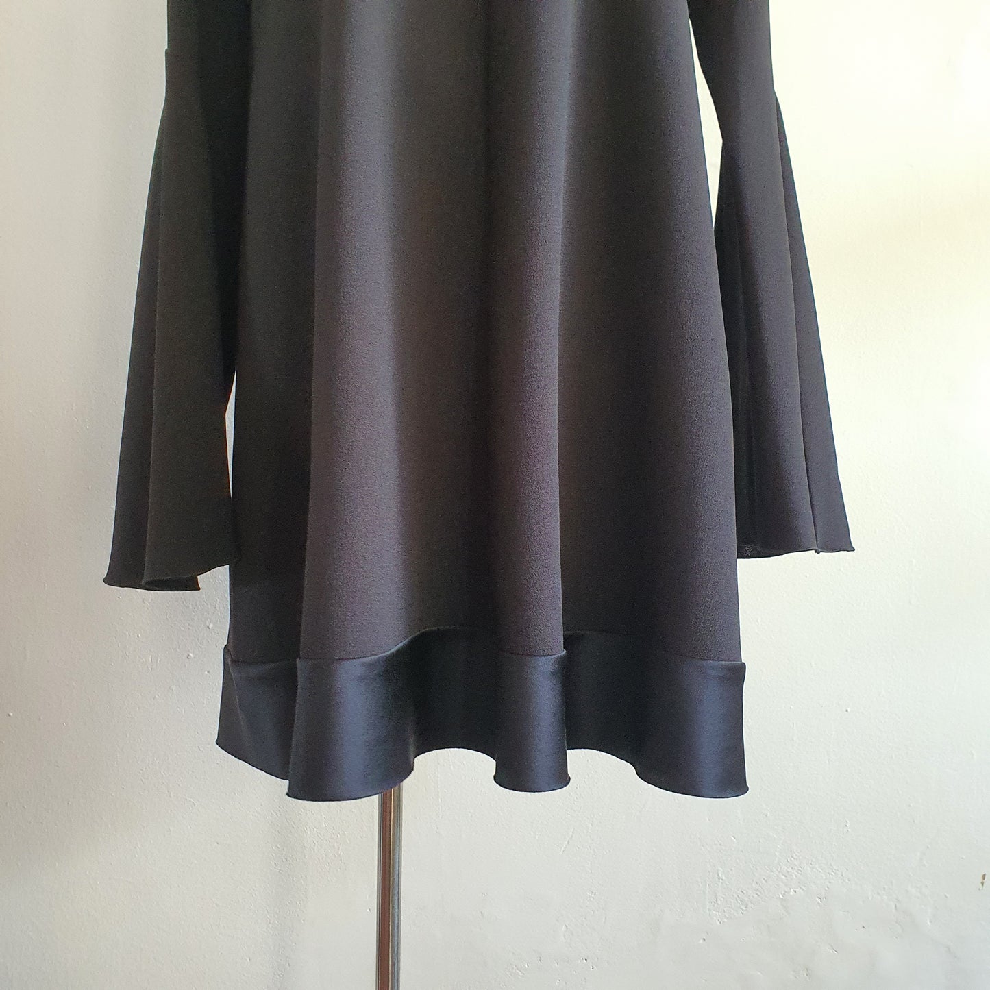 Ellery Black Crepe Silk Contrast Dress (14)