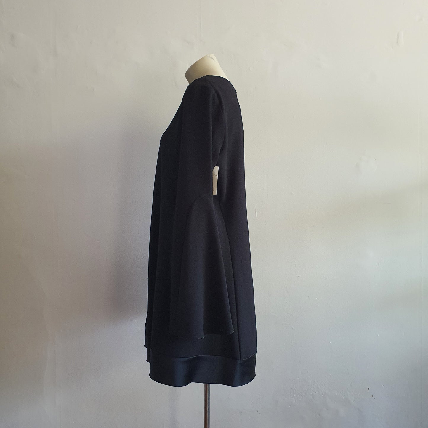 Ellery Black Crepe Silk Contrast Dress (14)