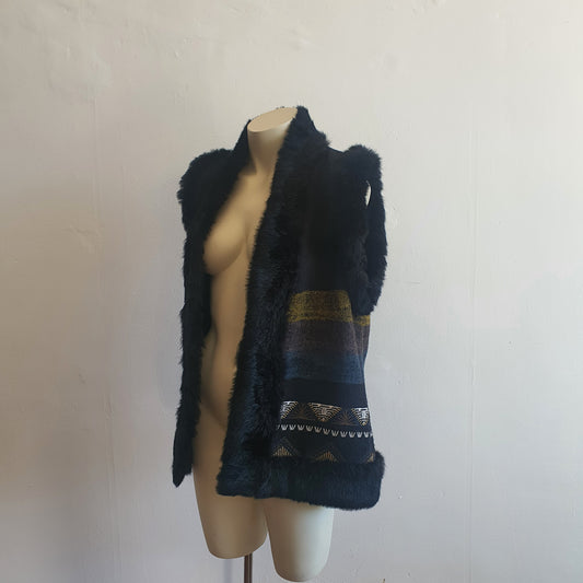 Diane Von Furstenberg Fur Trim Gillet (M)