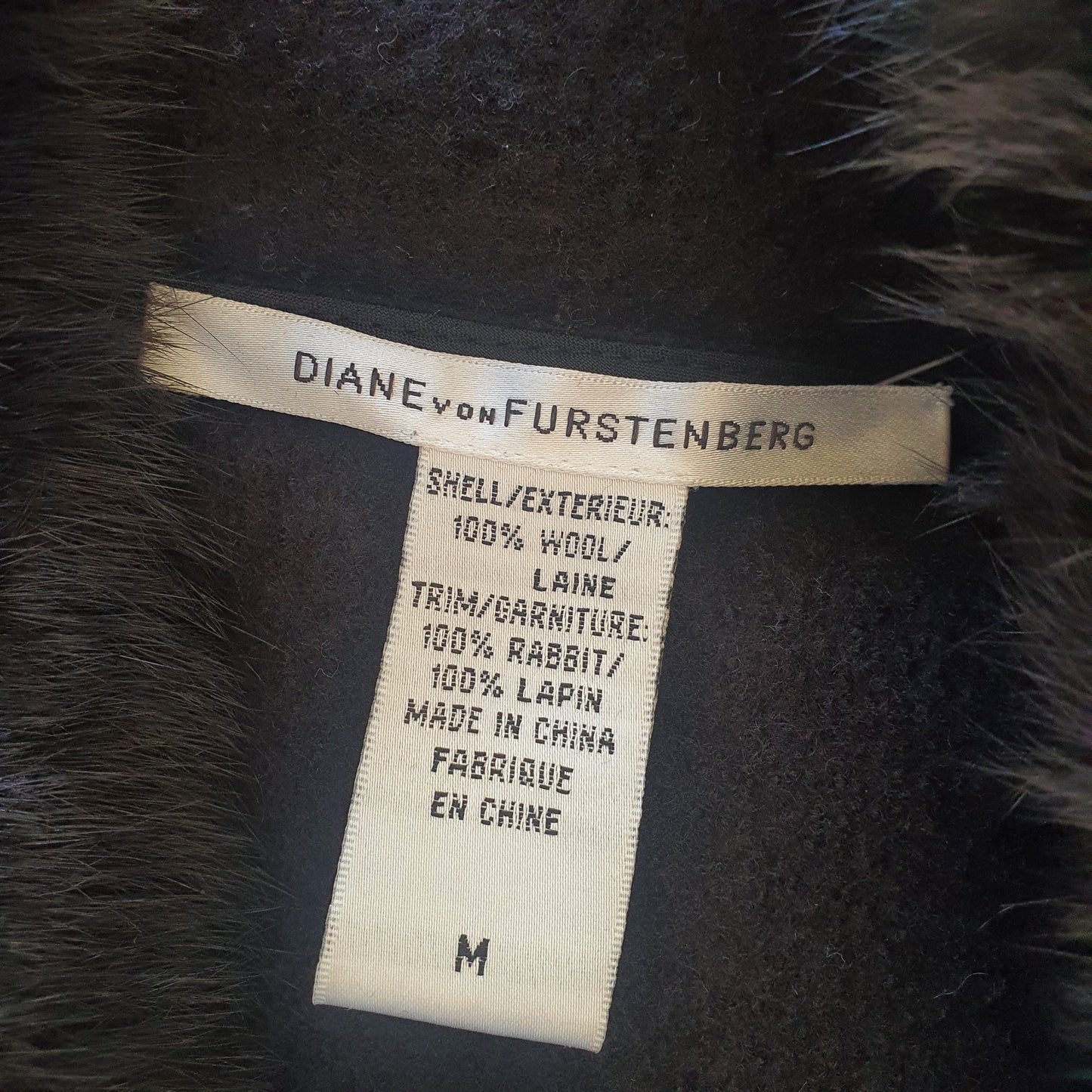 Diane Von Furstenberg Fur Trim Gillet (M)