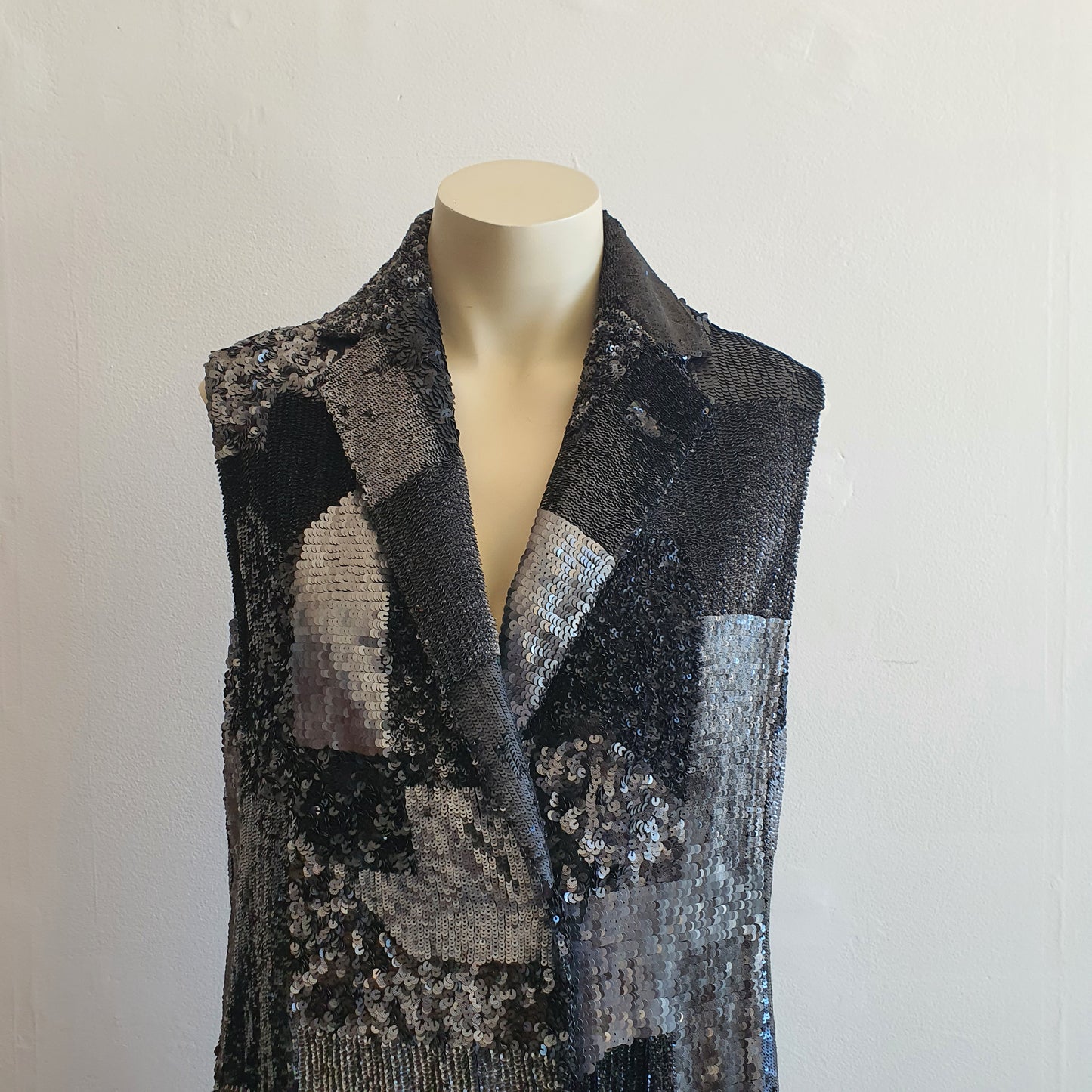 Peachoo + Krejberg Sequin Patchwork Coat (M)