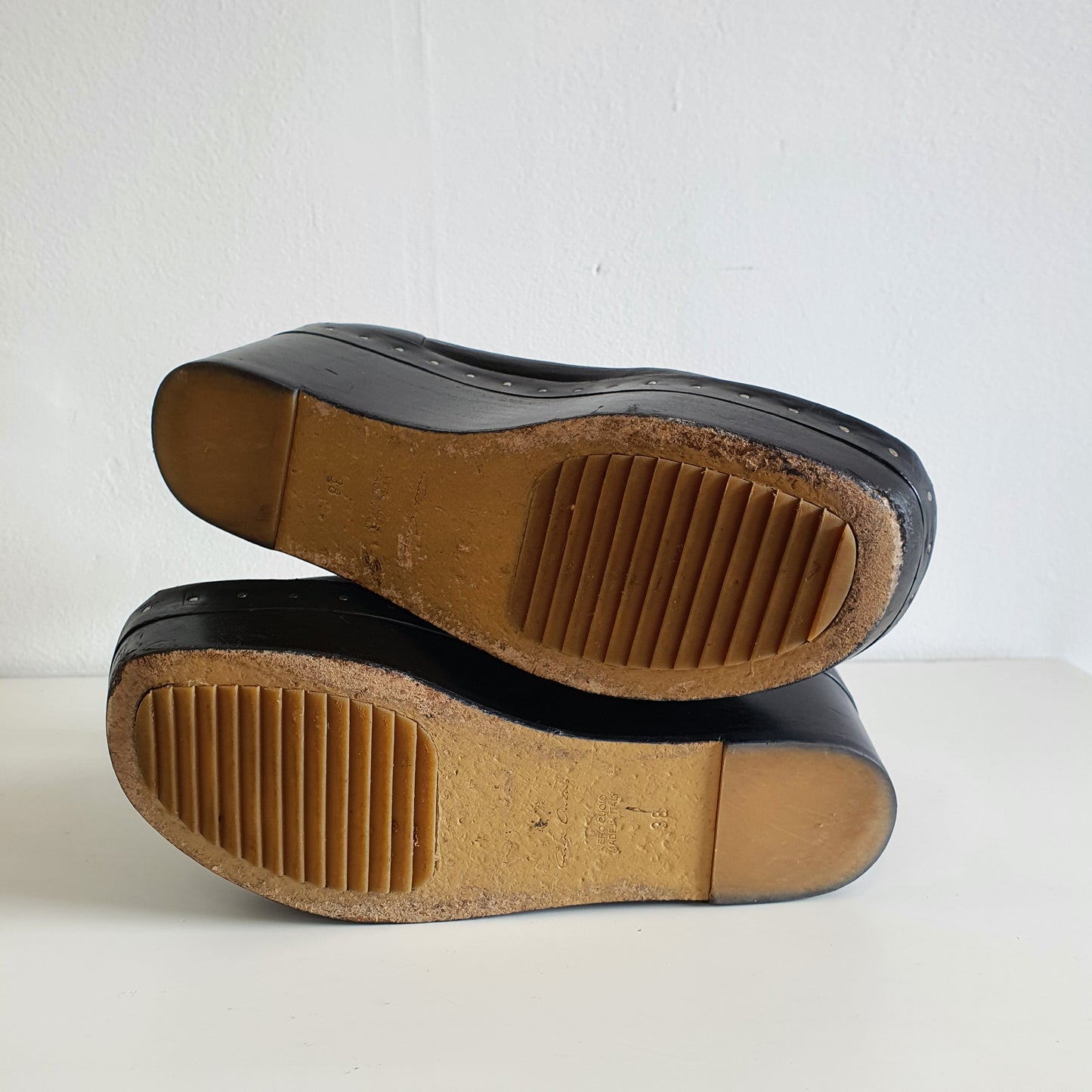 RICK OWENS Wooden Platform Ankle Boots (EU38 / UK5 / AU8)